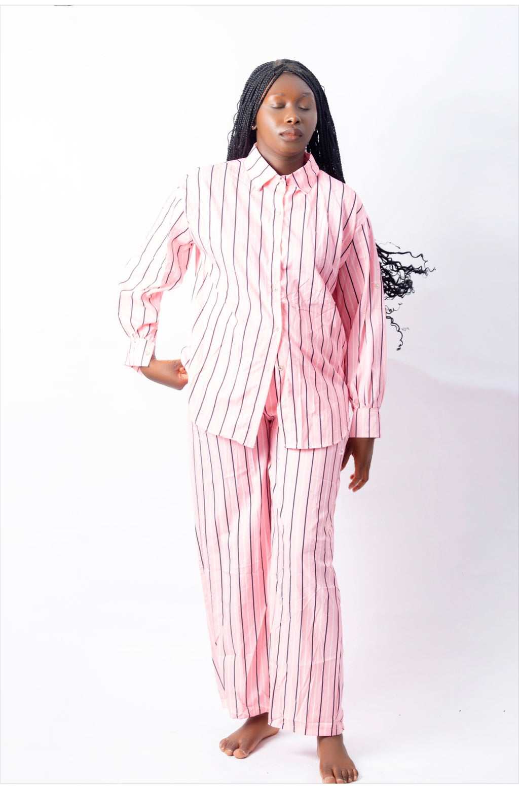 Pyjama Coton à Rayures
